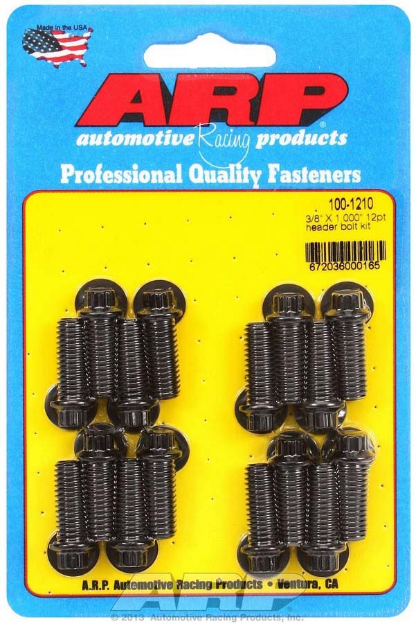 Arp Header Bolt Kit - 12pt. 3/8 x 1.00 UHL (16) MPN ARP100-1210 For Universal use