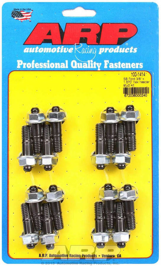 Arp Header Stud Kit - 6pt. 3/8 x 1.670 OAL (16) MPN ARP100-1414 For Ford
