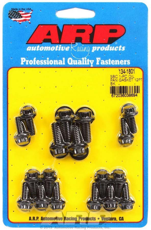 Arp SBC Oil Pan Bolt Kit - 12pt. MPN ARP134-1801 For Chevy