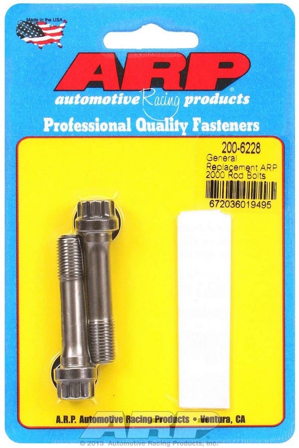 Arp Replacement Rod Bolt Kit 3/8 (2) MPN ARP200-6228 For Universal use