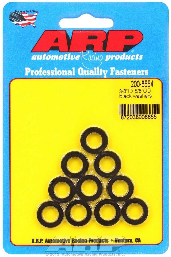 ARP  Black Washers - 3/8 ID x 5/8 OD (10) 200-8554