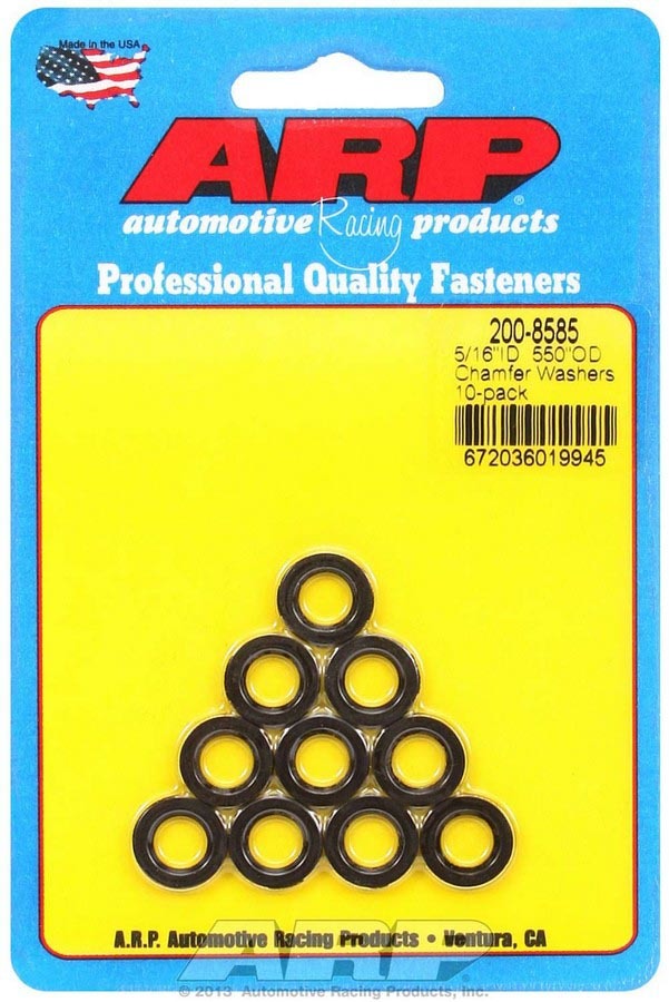 ARP  Black Washers - 5/16 ID x .550 OD Chamfer (10) 200-8585