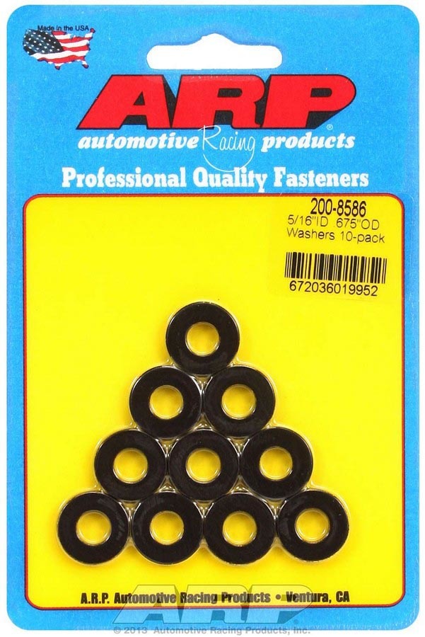 ARP  Black Washers - 5/16 ID x .675 OD (10) 200-8586