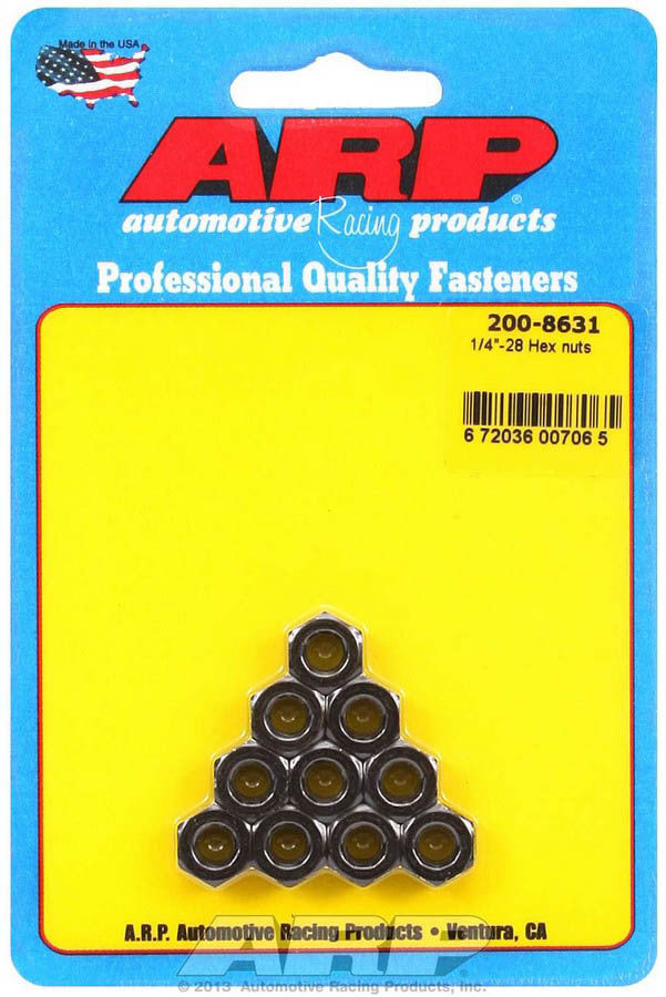 ARP  1/4-28 Hex Nut w/Flange Kit (10pk) 200-8631