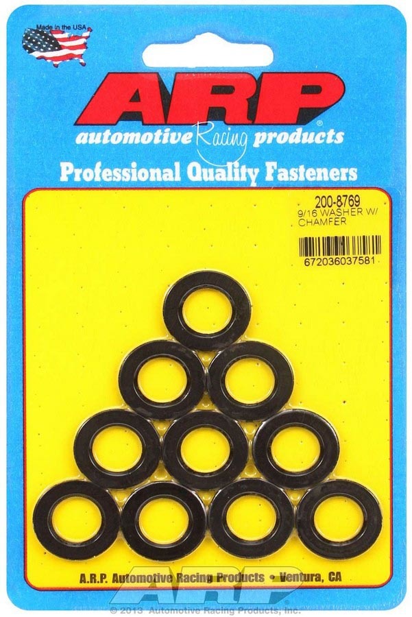 ARP  Black Washers - 9/16 ID x 1.00 OD Chamfer (10) 200-8769