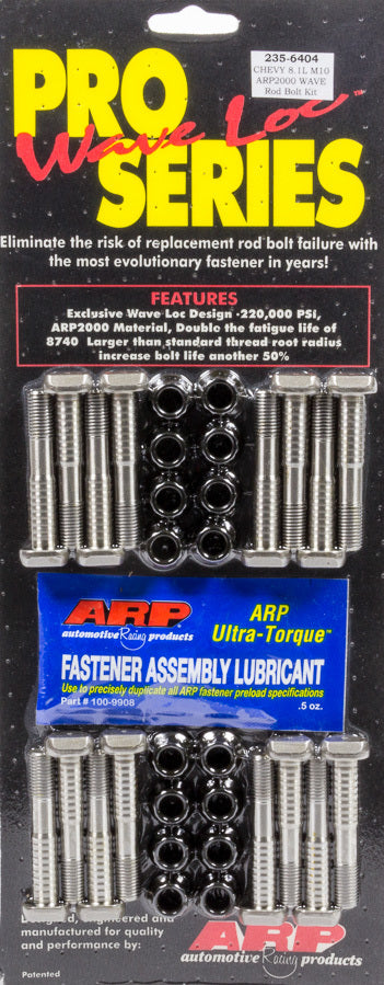 Arp BBC 8.1L M10 Rod Bolt Kit ARP2000 Pro Wave-Loc MPN ARP235-6404 For Chevy