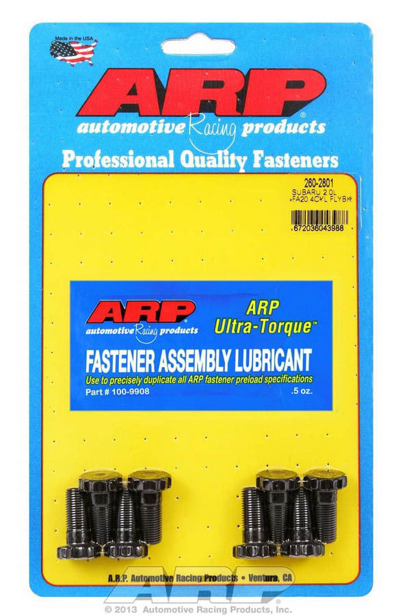 Arp Flywheel Bolt Kit Subaru 2.0L FA20 MPN ARP260-2801 For Subaru