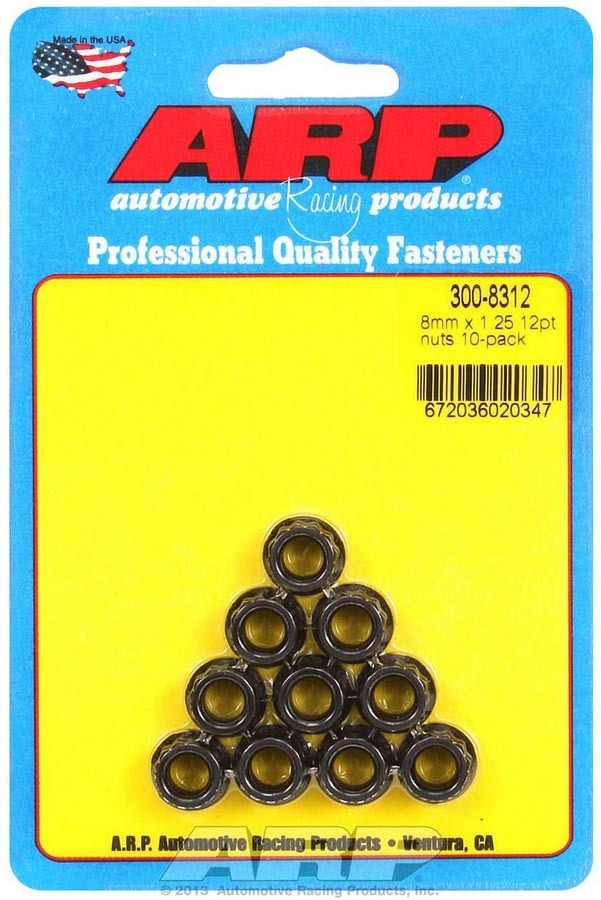 Arp 8mm x 1.25 12pt. Nuts (10) MPN ARP300-8312