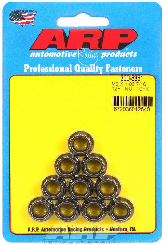 ARP  9mm x 1.00 12pt. Nuts (10) 300-8361