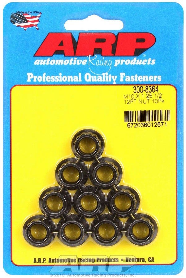 Arp 10mm x 1.25 12pt. Nuts (10) MPN ARP300-8364