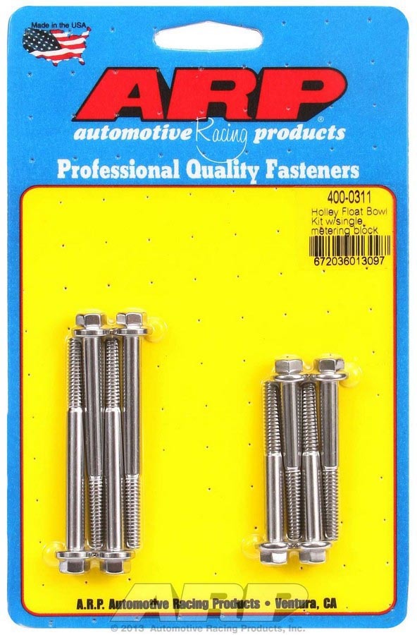Arp Holley Float Bowl Bolt Kit MPN ARP400-0311