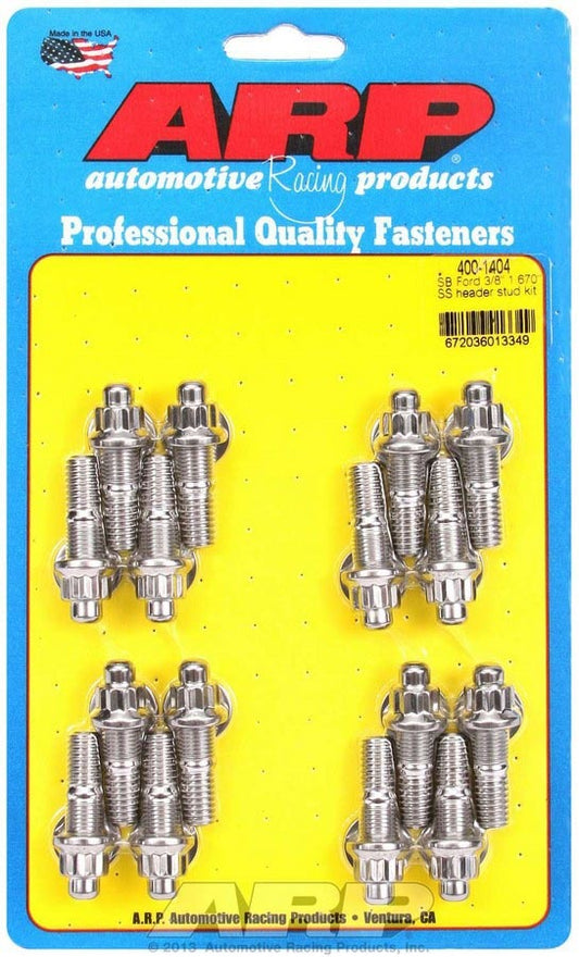 ARP  S/S Header Stud Kit - 3/8in x 1.670in OAL (16) 400-1404