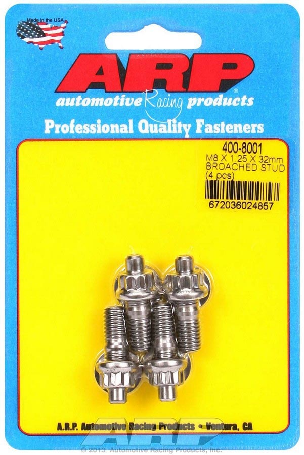 Arp S/S Stud Kit - (4) M8 x 1.25in x 32mm MPN ARP400-8001 For Universal use