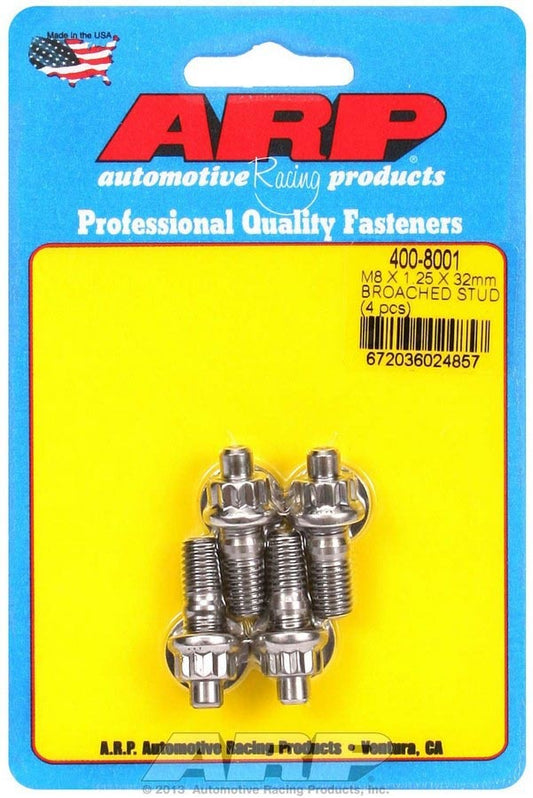 Arp S/S Stud Kit - (4) M8 x 1.25in x 32mm MPN ARP400-8001 For Universal use