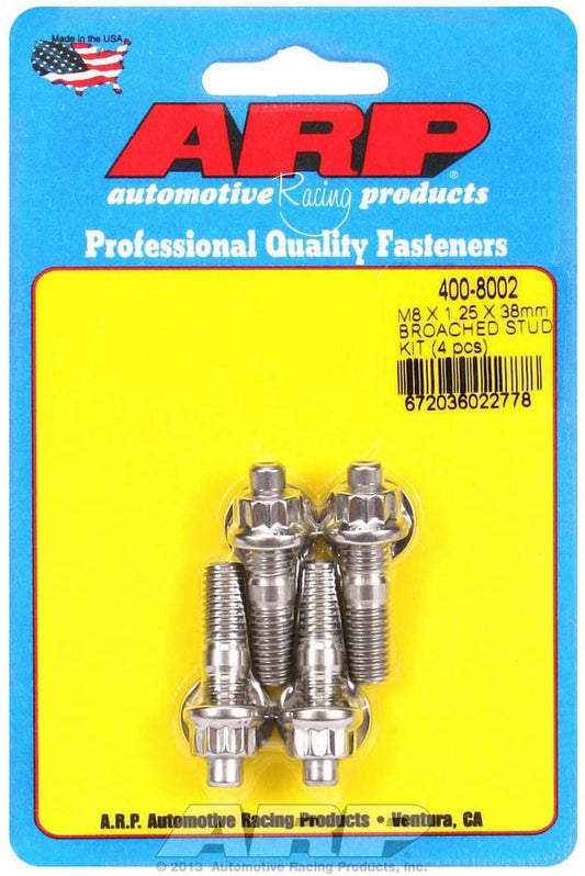 Arp S/S Stud Kit - (4) M8 x 1.25in x 38mm MPN ARP400-8002 For Universal use