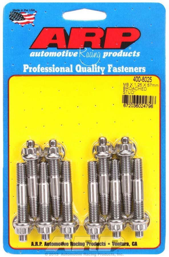 Arp S/S Stud Kit - (10) M8 x 1.25in x 57mm MPN ARP400-8025 For Universal use