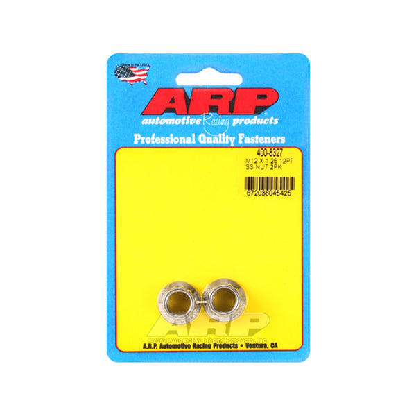 ARP  12mm X 1.25 S/S Nut Kit 12pt 2pk 400-8327