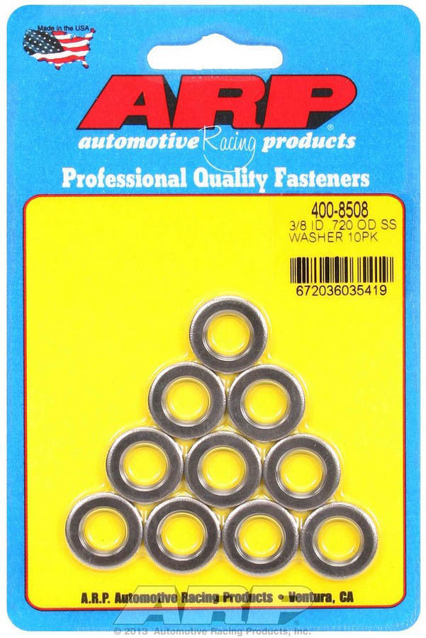 ARP  S/S Flat Washers - 3/8 ID x .715 OD (10) 400-8508