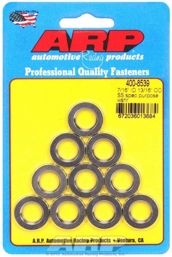 ARP  S/S Flat Washers - 7/16 ID x 13/16 OD (10) 400-8539