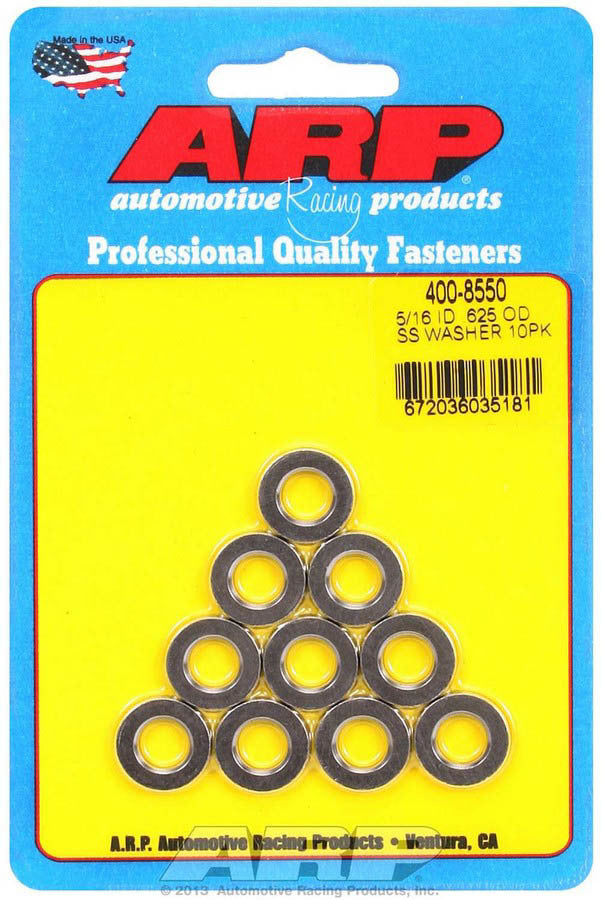 ARP  S/S Flat Washers - 5/16 ID x .625 OD (10) 400-8550