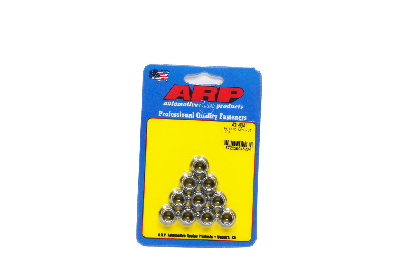 Arp 3/8-16 SS 12pt Nut Kit 10pk MPN ARP401-8341