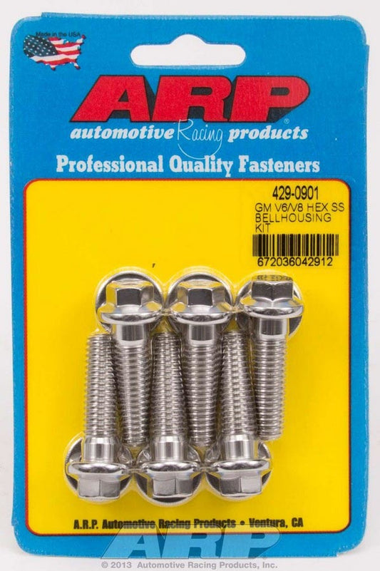 Arp S/S Bellhousing Bolt Kit - 6pt. GM V6/V8 MPN ARP429-0901 For GM V6