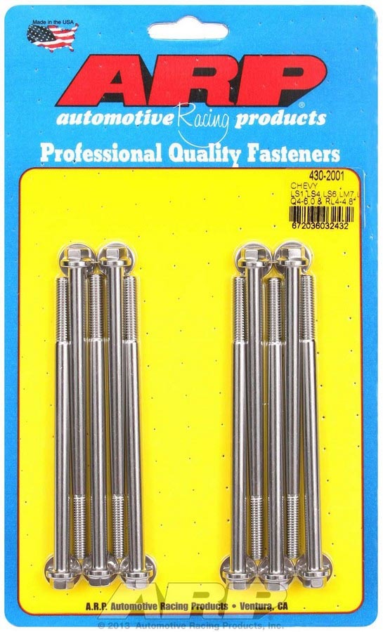 Arp GM LS S/S Intake Bolt Kit 6pt. MPN ARP430-2001 For GM LS-Series