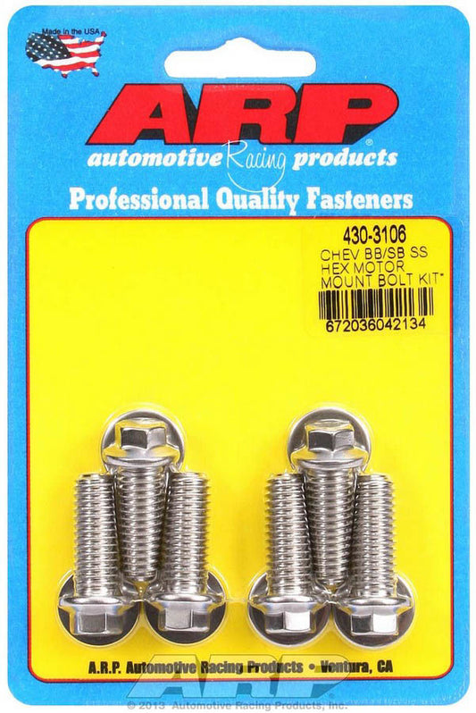 ARP  Motor Mount Bolt Kit 6pt. Chevy 430-3106