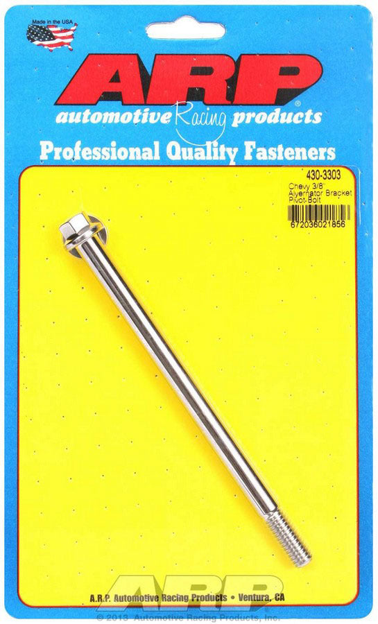 Arp Alternator Pivot Bolt Kit MPN ARP430-3303 For Chevy