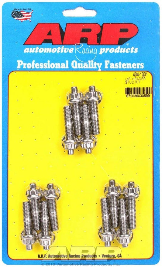 Arp S/S Header Stud Kit - M8 x 1.750in OAL (12) MPN ARP434-1301 For GM LS-Series