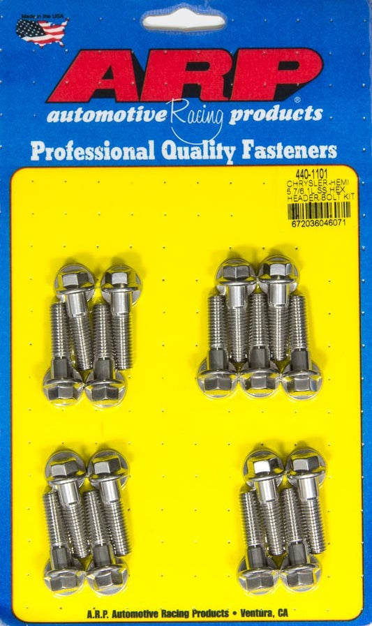 Arp Header Bolt Kit 6pt Mopar 5.7/6.1L Hemi MPN ARP440-1101 For Mopar Gen III
