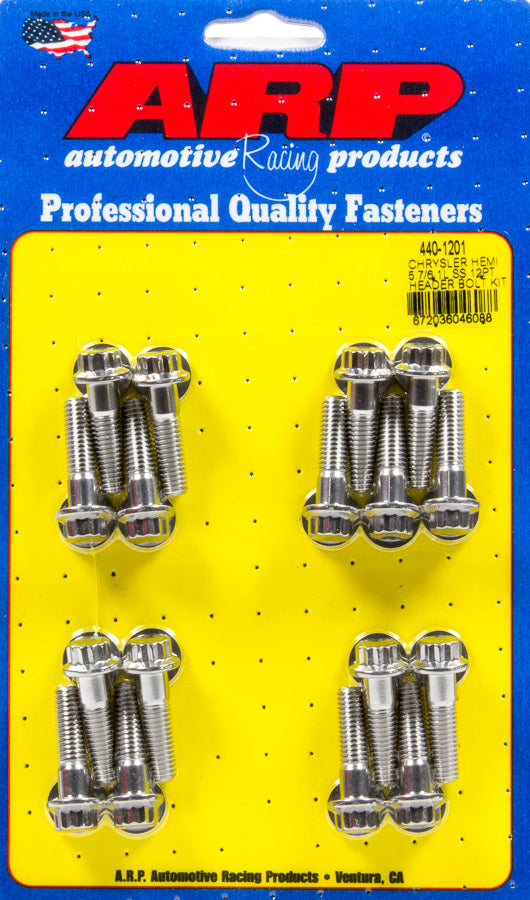 Arp Header Bolt Kit 12pt Mopar 5.7/6.1L Hemi MPN ARP440-1201 For Mopar Gen III