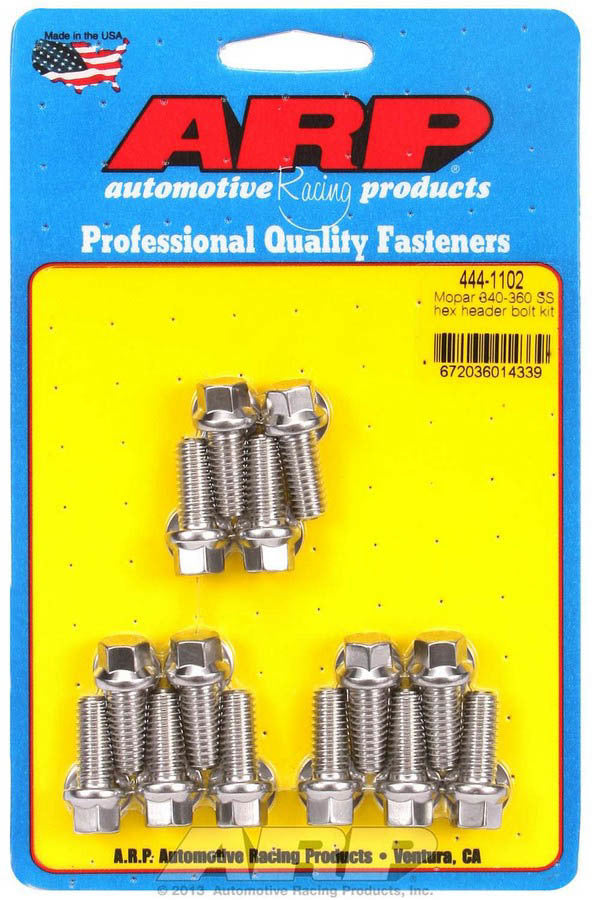 Arp S/S Header Bolt Kit - 5/16 x .750 UHL (14) MPN ARP444-1102 For Mopar