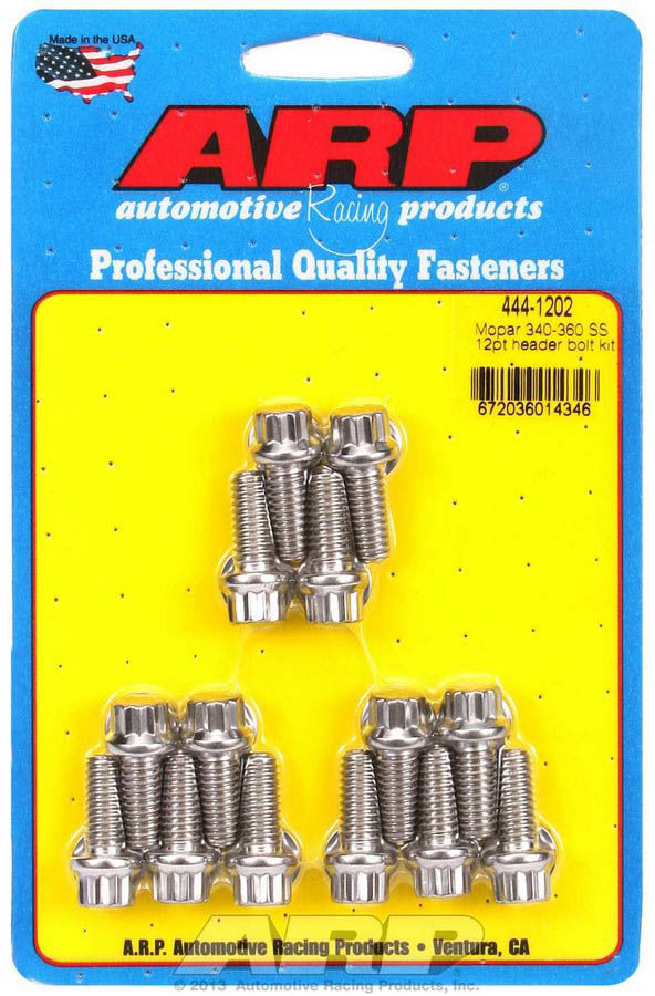 Arp S/S Header Bolt Kit - 5/16 x .750 UHL (14) MPN ARP444-1202 For Mopar