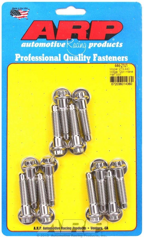 Arp Mopar Intake Bolt Kit 12pt. MPN ARP444-2101 For Mopar