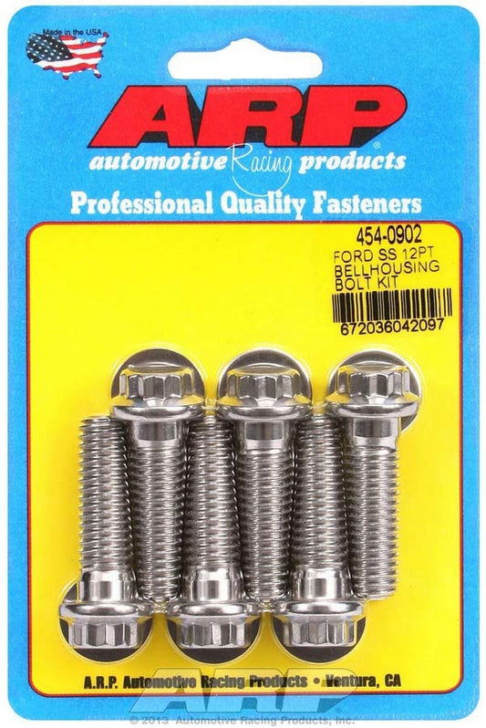 Arp S/S Bellhousing Bolt Kit - 12pt. Ford MPN ARP454-0902 For Ford