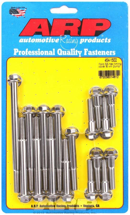 Arp SBF S/S T/C & W/P Bolt Kit 6pt. MPN ARP454-1502 For Ford