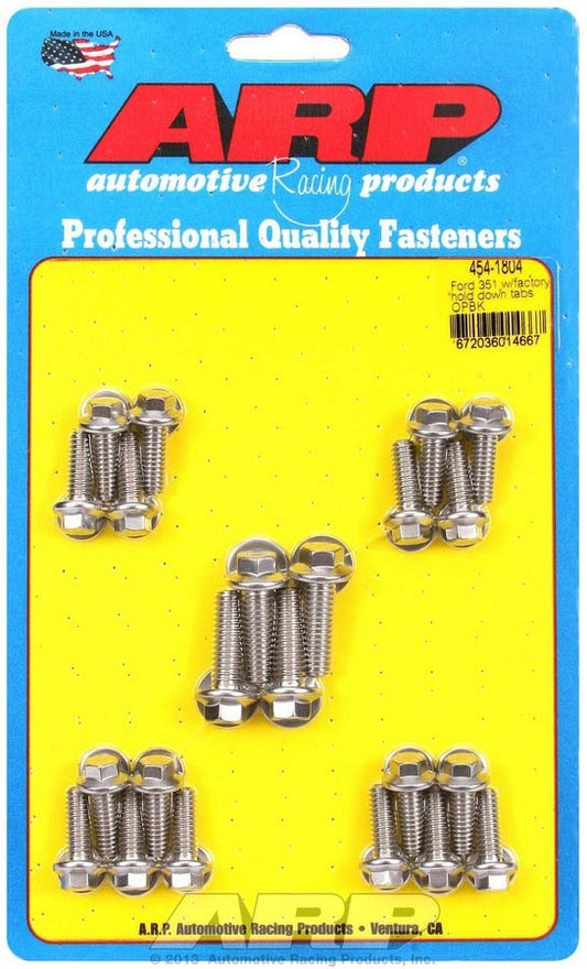 Arp SBF Oil Pan Bolt Kit MPN ARP454-1804 For Ford