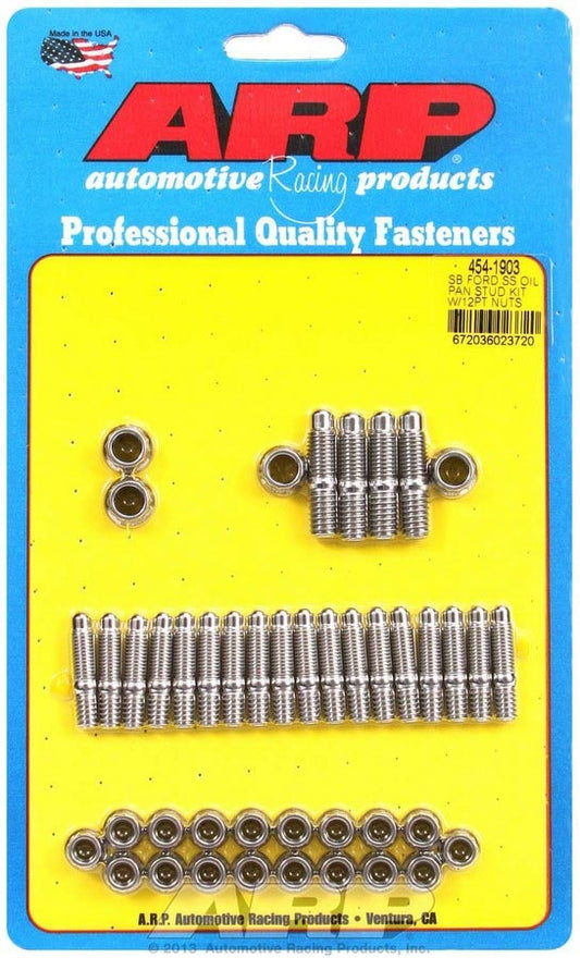 Arp SBF S/S Oil Pan Stud Kit 12pt. MPN ARP454-1903 For Ford