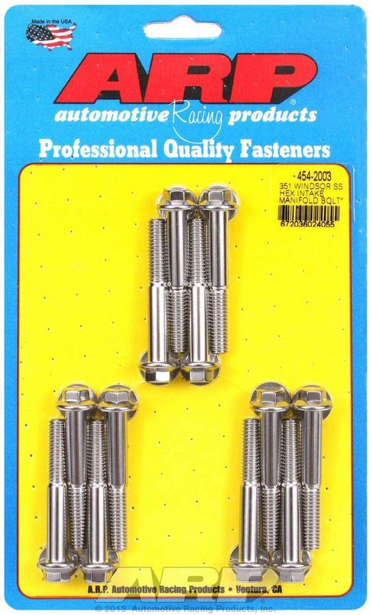 Arp SBF Intake Bolt Kit MPN ARP454-2003 For Ford