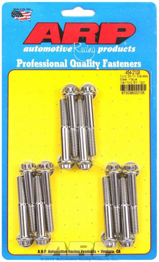 Arp SBF Intake Bolt Kit MPN ARP454-2103 For Ford