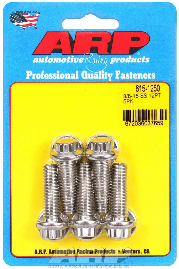 ARP  S/S Bolt Kit - 12pt. (5) 3/8-16 x 1.250 615-1250