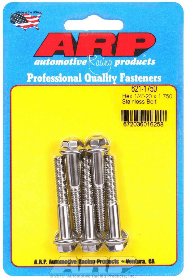ARP  S/S Bolt Kit - 6pt. (5) 1/4-20 x 1.750 621-1750