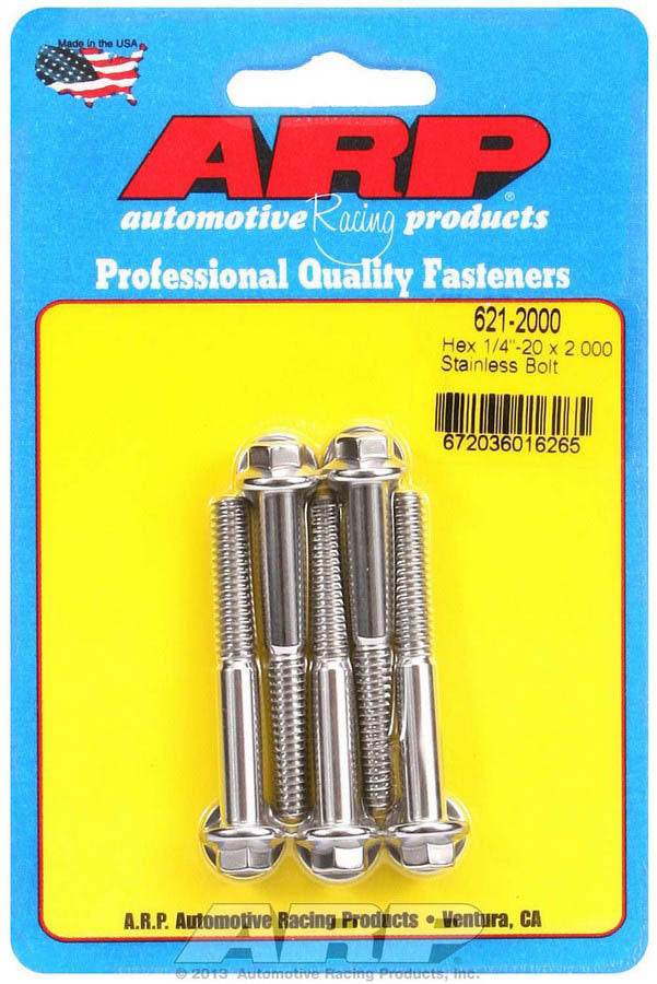 ARP  S/S Bolt Kit - 6pt. (5) 1/4-20 x 2.000 621-2000