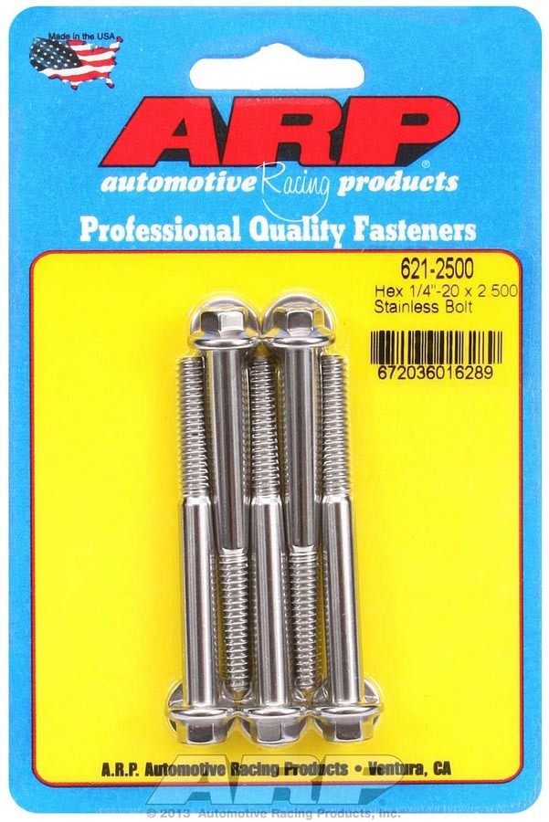 ARP  S/S Bolt Kit - 6pt. (5) 1/4-20 x 2.500 621-2500