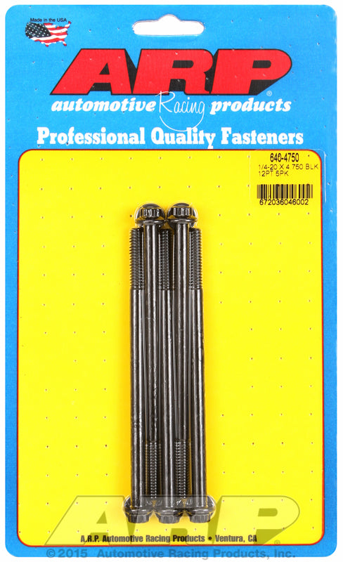 ARP  1/4-20 x 4.750 12pt Bolt Kit  5pk 640-4750