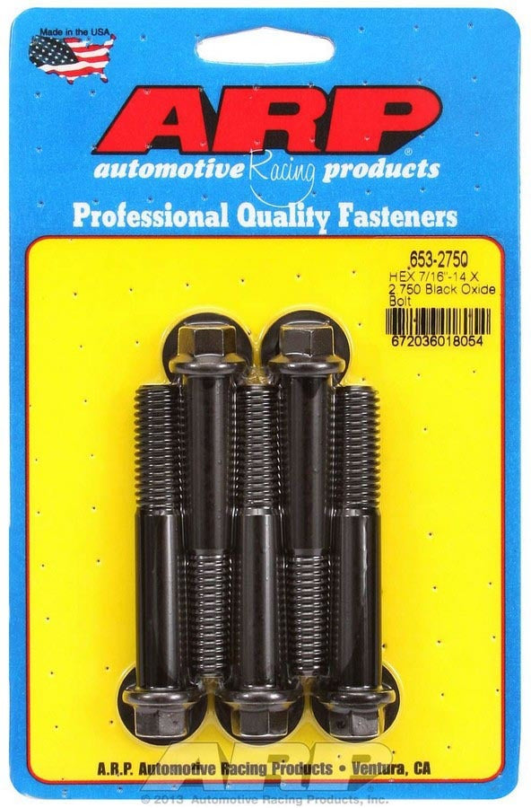 Arp Bolt Kit - 6pt. (5) 7/16-14 x 2.750 MPN ARP653-2750 For Universal use