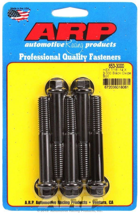 Arp Bolt Kit - 6pt. (5) 7/16-14 x 3.000 MPN ARP653-3000 For Universal use
