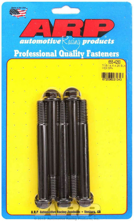 Arp Bolt Kit - 6pt. (5) 7/16-14 x 4.250 MPN ARP655-4250 For Universal use