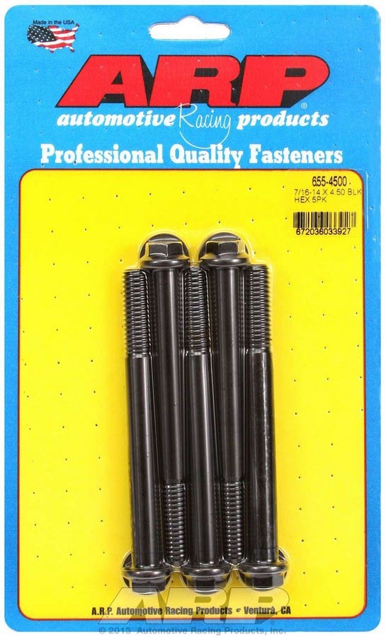Arp Bolt Kit - 6pt. (5) 7/16-14 x 4.500 MPN ARP655-4500 For Universal use
